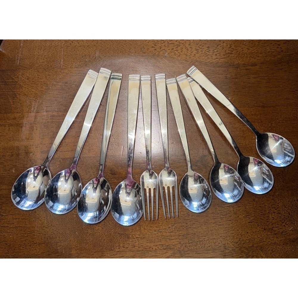 10 Pcs Dansk Spoons Forks Mixed Lot‎ 18/10 Stainless Flatware Silverware